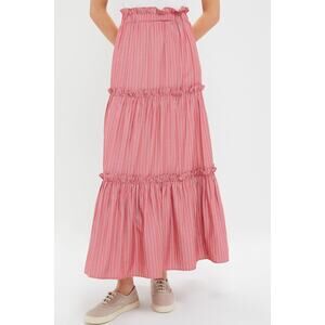 TUCKERNUCK Ruby Red Stripe Prado Skirt Size XL NWT Retail $128 Tuckernuck